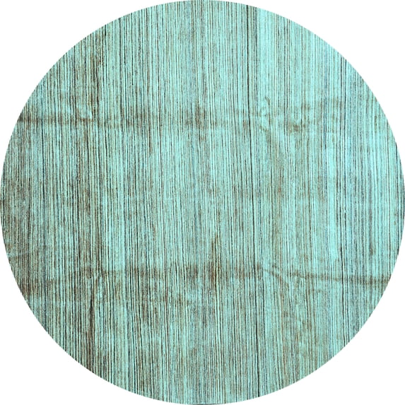 Ahgly Company Indoor Round Abstract Light Blue Contemporary Area Rugs, 8' Round