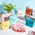 thumbnail image 4 of 7pcs 7 colors Candy color PU Leather Wristlet Wallets Change Purse with Snap Button Rectangle Mixed color 11.2cm 1pc/color, 4 of 5