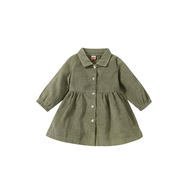 SAYOO , chaqueta de pana para niña, chaqueta de manga larga con botones y solapa de Color sólido, cárdigan, prendas de vestir de otoño SAYOO Moda