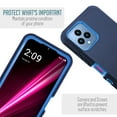 thumbnail image 5 of For T-Mobile Revvl 6 5G Heavy Duty Protection Holster Belt Clip Case Cover With Built in Screen - Navy, 5 of 5