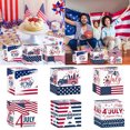 thumbnail image 1 of BKER Boîtes Patriotiques Fête de l'Indépendance Boîtes Patriotiques et Rayures Bonbons 6 Pcs Boîtes de Fête Portables Boîtes de Rangement Colorées Réunion de Famille, 1 of 5