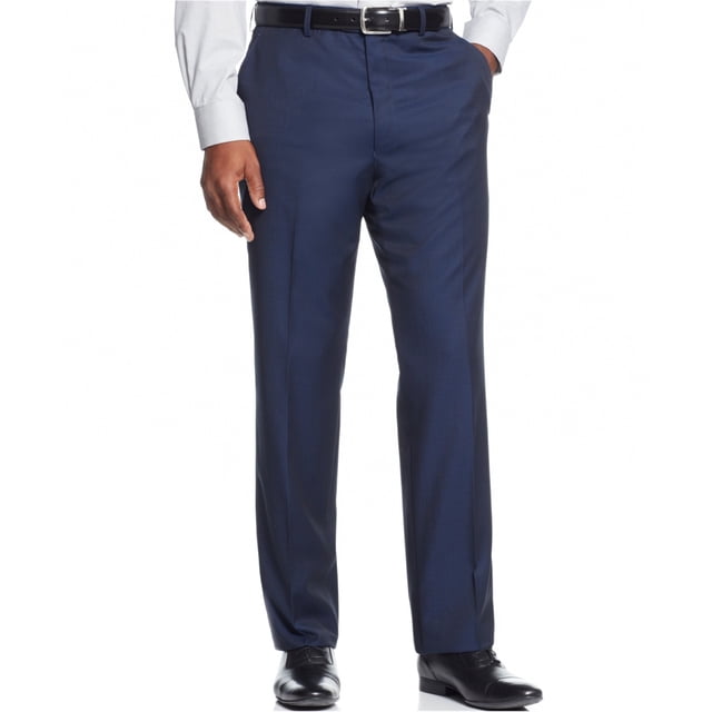 Shaquille O'neal Pantalon Habillé en Laine pour Hommes, Bleu, 54W x 38L