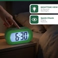 thumbnail image 3 of REGALWOVEN Oval Digital Alarm Clock for Bedroom, Alarms with Big Numbers Display, Adjustable Alarm Snooze Green, 3 of 7