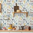 thumbnail image 4 of Abyssaly White Floral Wallpaper Peel and Stick Wallpaper 17.7" x 118" Vinly Floral Wall Paper Contact Paper for Bedroom Kitchen Home Décor and Old Furniture Renovation, 4 of 11