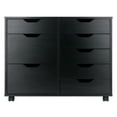 thumbnail image 3 of Winsome Halifax 6 Drawer Multi Storage Mobile Cabinet Black  Finish, 3 of 12