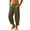 Army Green, variant on Mens Cotton Linen Beach Harem Pants Elastic Waist Loose Cropped Boho Yoga Trousers with Pockets for Daily Vacation,Army Green,XXL