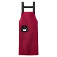 thumbnail image 5 of Ludlz Kitchen Apron Big Pocket Design Soft Texture Breathable Striped Lace Up Dirt Resistant Cartoon Bear Painting Cleaning Apron for Painter, 5 of 8
