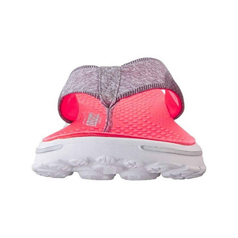 Skechers Womens Walk Pizazz Flip Flop,Gray/Pink,7 US Walmart.com