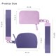 thumbnail image 3 of Llavero Viverte con cierre redondo, pequeño, portátil, con doble bolsillo, monedero desmontable, regalo para mujer, viajes, deportes al aire libre (lavanda y morado), 3 of 7