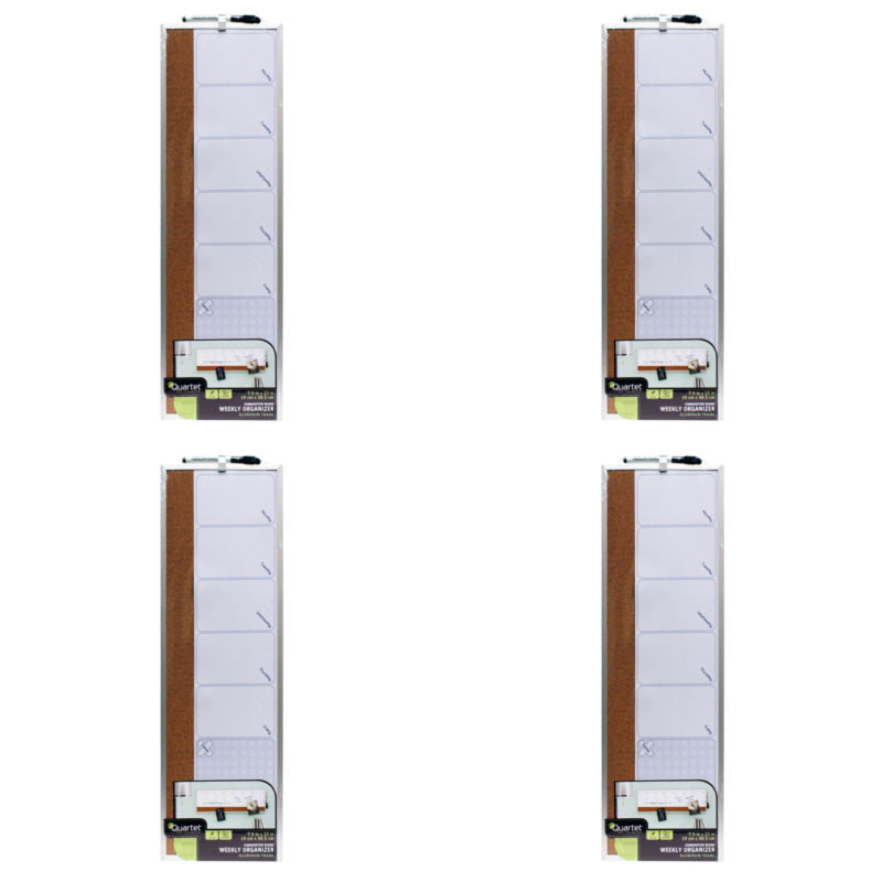 79222 Dry-Erase and Bulletin Quartet Magnetic Calendar Combo 7 x 23 Inches 