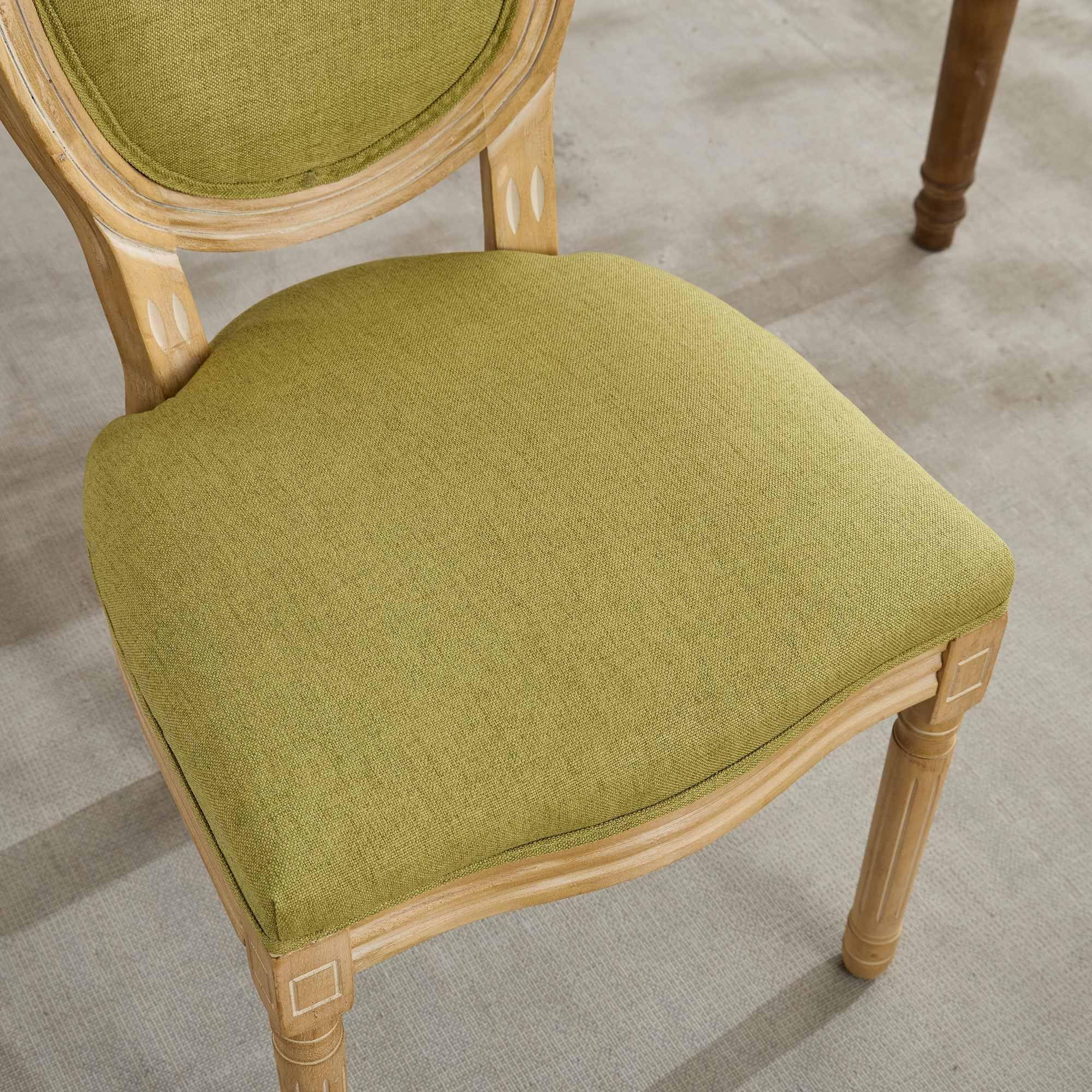 Dining Chairs Set of 4, Vintage Dining Chair with Round Back, Farmhouse Country Dining Chair for Kitchen, Bedroom, Hall