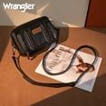 thumbnail image 3 of Wrangler Crossbody Bag for Women Vegan Leather Western Shoulder Purse Small Multi Pocket Crossbody Wallet Purse Crossover Bags with Adjustable Strap, Black, 3 of 7