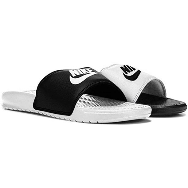 Devorar Descompostura cinturón Nike Mens Benassi JDI Mismatch Slide Sandals, 818736-011 (Black/White 13 M  US) - Walmart.com