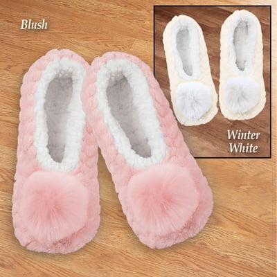 fuzzy ballerina slippers