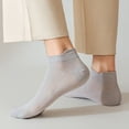 thumbnail image 3 of Voska Men's pure cotton sweat-absorbing mesh breathable creative socks Silver One Size, 3 of 5