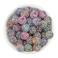 thumbnail image 5 of 200pcs AB-color Resin Rhinestone Beads with Acrylic Round Beads Inside for Bubblegum Jewelry Colorful 16x14mm Hole: 2~2.5mm, 5 of 5