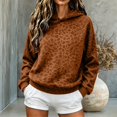 thumbnail image 2 of HCYSFG Cheetah Print Tops For Women Leopard Print Hoodies Drop Shoulder Long Sleeve Loose Fit Ribbed Cuffs Everyday Pullover Sweatshirts, 2 of 4