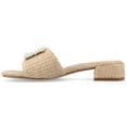 thumbnail image 3 of Journee Womens Justina Slip On Raffia Flat Sandals, 3 of 10