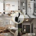 thumbnail image 4 of O'force Wall Hooks, Single Space Aluminum Alloy Coat Hooks Wall Mounted, Black Modern Metal Hooks Heavy Duty Robe Hook Hat Rack, Alloy Coat Hanger for Hanging Hat, Towel, Bag, Rope, 4 of 7