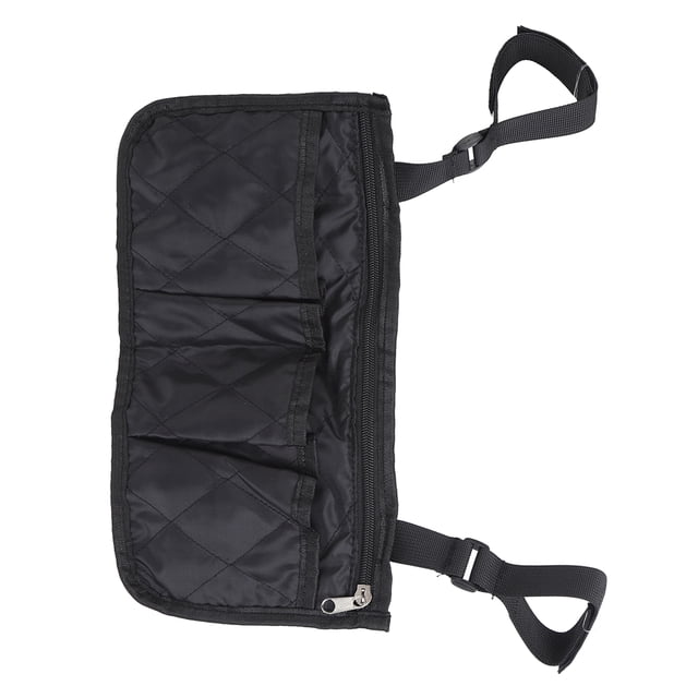 Bolsa lateral de la Silla de Ruedas, Bolsa de Bolsa de Silla de Ruedas Grande de Compartimento A Prueba de Agua Almacenamiento Negro 2 Método de Uso Ligero no Tejido para Ancianos