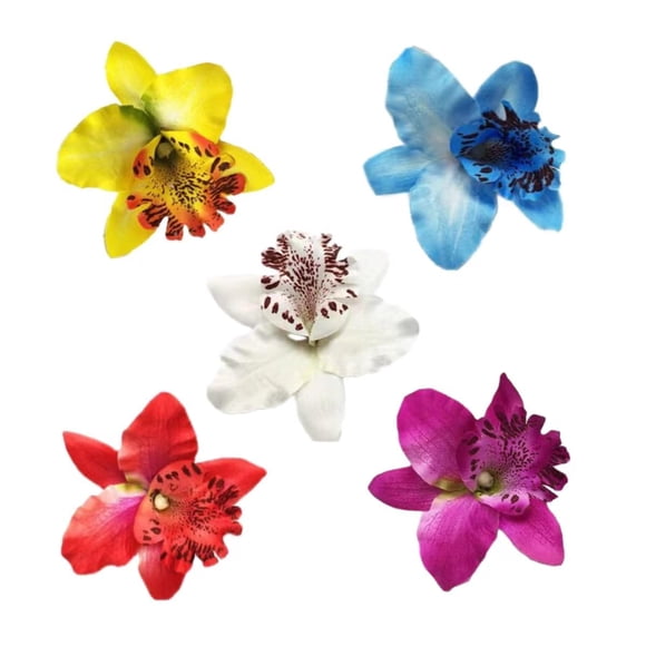5 pinzas para el pelo de flores hawaianas para mujeres y niñas, accesorios para el pelo de flores bohemias para bailarina, novia, boda, fiesta en la playa, accesorios para el pelo (ZS555)