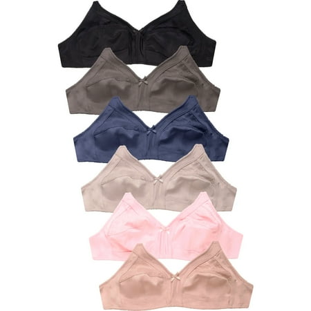 

LAVRA Women s Multi Pack Wireless Bras Full Coverage Non Padded Lingerie Polyester Spandex