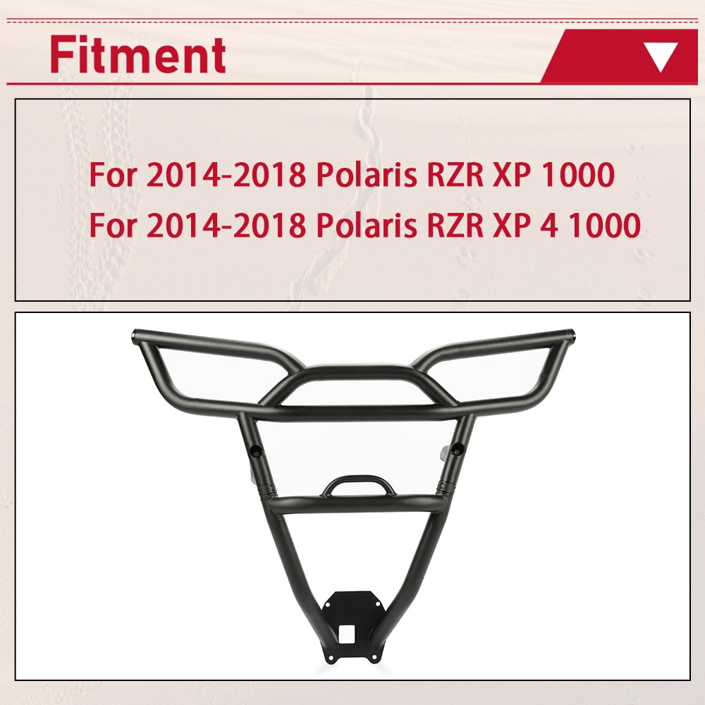 Kojem Rear Protector Bumper Heavy-Duty Steel for 14 15 16 17 18 UTV Polaris RZR XP 1000  RZR XP 4 1000 Powder Coated