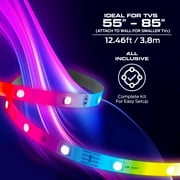 Monster Smart LED Strip Lights for TV, Multicolor LED Lights for 55-85 Inch TVs, Sound Reactive, App Control