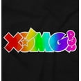 thumbnail image 2 of XOMG POP Neon Glow Rainbow Logo Women's Tee Brisco Brands S, 2 of 3
