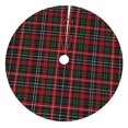 thumbnail image 1 of Christmas Plaid Christmas Tree Skirts 30" Inch, Thicken Winter Holiday Tree Mat, Xmas Tree Skirt For Rustic Christmas Holiday Decorations, 1 of 8
