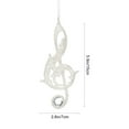 thumbnail image 4 of UPOUART 5Pcs Small Pendant Decorations White Plastic Note Shape for Home Christmas Decorations, 4 of 8
