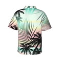 thumbnail image 3 of Balery Tropical Summer Palm Print Men's Hawaiian Shirts Short Sleeve Beach Shirt Relaxed Fit Vacation Button Down Shirts-Small, 3 of 9