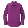 thumbnail image 5 of Yellow Rooster Womens Long Sleeve Easy Care Shirt Deep Berry S, 5 of 6