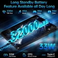 thumbnail image 2 of OUKITEL RT7 Rugged Tablet 4G - 32000mAh Battery, 10.1-inch Android 13 Tablet, 16GB RAM, 256GB ROM, Blue, 2 of 7