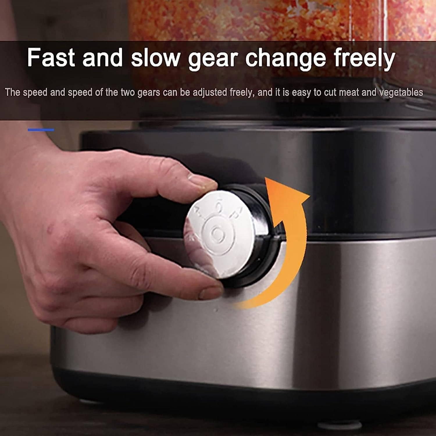Commercial Food Processor 20-Cup Electric Vegetable Dicer Chopper 600W 5 in 1 Professional Veggie Shredder Grater Multifunctional Meat Grinder Blender with 5 Stainless Steel Blades