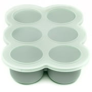 WeeSprout Silicone Baby Food Freezer Tray with Clip-on Lid (Six 3 Ounce Sections)