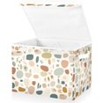 thumbnail image 2 of 16.5x12.6x11.8in Foldable Flip-Top Storage Bin, Dustproof Magic Tape Closure, Ideal for Home & Toy Organization，Elegant Terrazzo Pattern, 2 of 7
