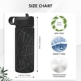 thumbnail image 4 of Picia Black Spider On Web Pattern 18oz Sports Insulated Kettle With Straw Insulated Water Bottle For Running Hiking Cycling Climbing Men'S Woman Insulated Water Bottle, 4 of 8