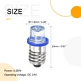 thumbnail image 2 of Uxcell 0.91"x0.46"  24V 0.25W E10 Hollow Head Mini LED Bulbs Lights with Box Metal Blue 10Pcs, 2 of 6