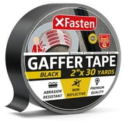 XFasten Professional Grade Gaffer Tape, 2 inch x 30 yards (black), Residue free, Non reflective and Easy to Tear