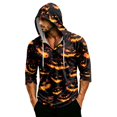 thumbnail image 5 of IAJDKMEK Men's Hoodie Halloween Shirt Tee - 3/4 Sleeve Funny Graphic Top, Perfect Men's T-Shirt for Costume and Relaxed Days,Black M, 5 of 9