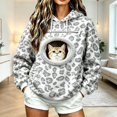 thumbnail image 2 of TGPMGRZ Leopard Print Hoodies, Oversized Hooded Sweatshirt with Pocket Front Carry Pouch for Cats Dogs, 2 of 5