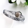 thumbnail image 4 of Reloj de mujer, elegante diseño de pulsera cruzada con diamantes de imitación con cierre de esfera digital, aleación, plata, 4 of 4