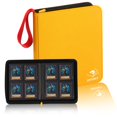 thumbnail image 1 of Carpeta para toploaders DTCGBIN de 4 bolsillos para 128 cartas, amarillo y rojo, 1 of 7