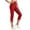 Red, variant on StSilkitty Girls Capris Leggings Solid Color High Waist Elastic Stretch Yoga Cropped Pants Comfy Breathable Trousers with Pockets