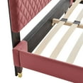 thumbnail image 5 of Modway Harlow Full Performance Velvet Platform Bed Frame in Dusty Rose, 5 of 6