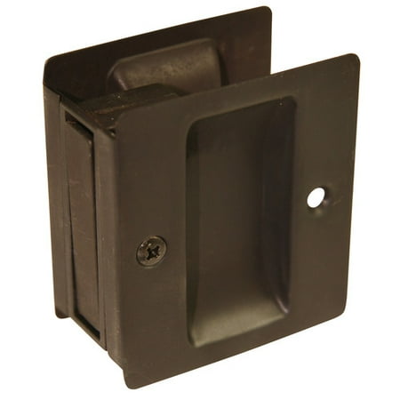 Chrome Pocket Door Hardware - Ultra 49602 Oil Rubbed Bronze Passage Pocket Door Lock