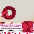 thumbnail image 6 of 14.9Inch Valentines Red Burlap Circular Shaped Ribbon Wreath for Front Door Wall Window Party Valentine's Day Wedding Anniversary Decor, 6 of 8