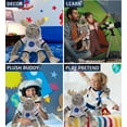 thumbnail image 4 of DolliBu Hanging Moose Astronaut Plush Toy - Super Soft Wild Life Astronaut Stuffed Animal Plush with Space Helmet and NASA Astronaut Suit, Cute Spaceman Doll Decor for Girls and Boys - 21 Inch, 4 of 8
