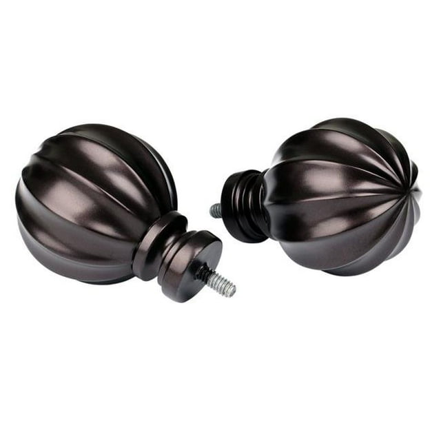 Utopia Alley D58RB Tringle à Rideau 86-120 Po avec Embout Boule Décoratif - Bronze